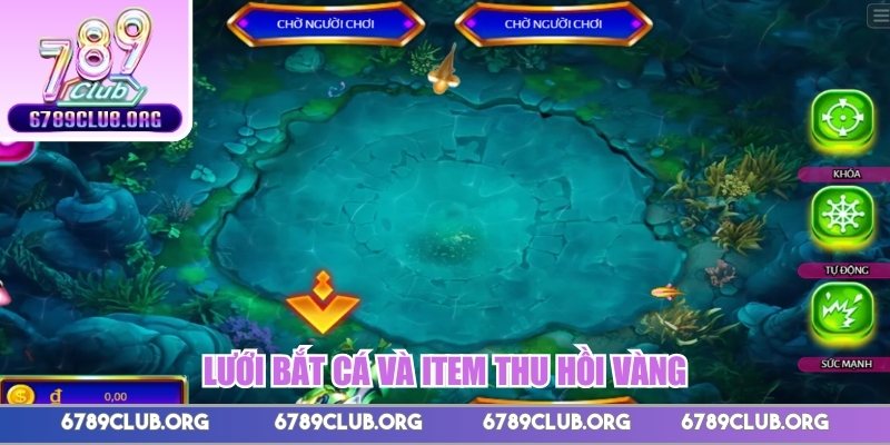 Lưới bắt cá và item thu hồi vàng
